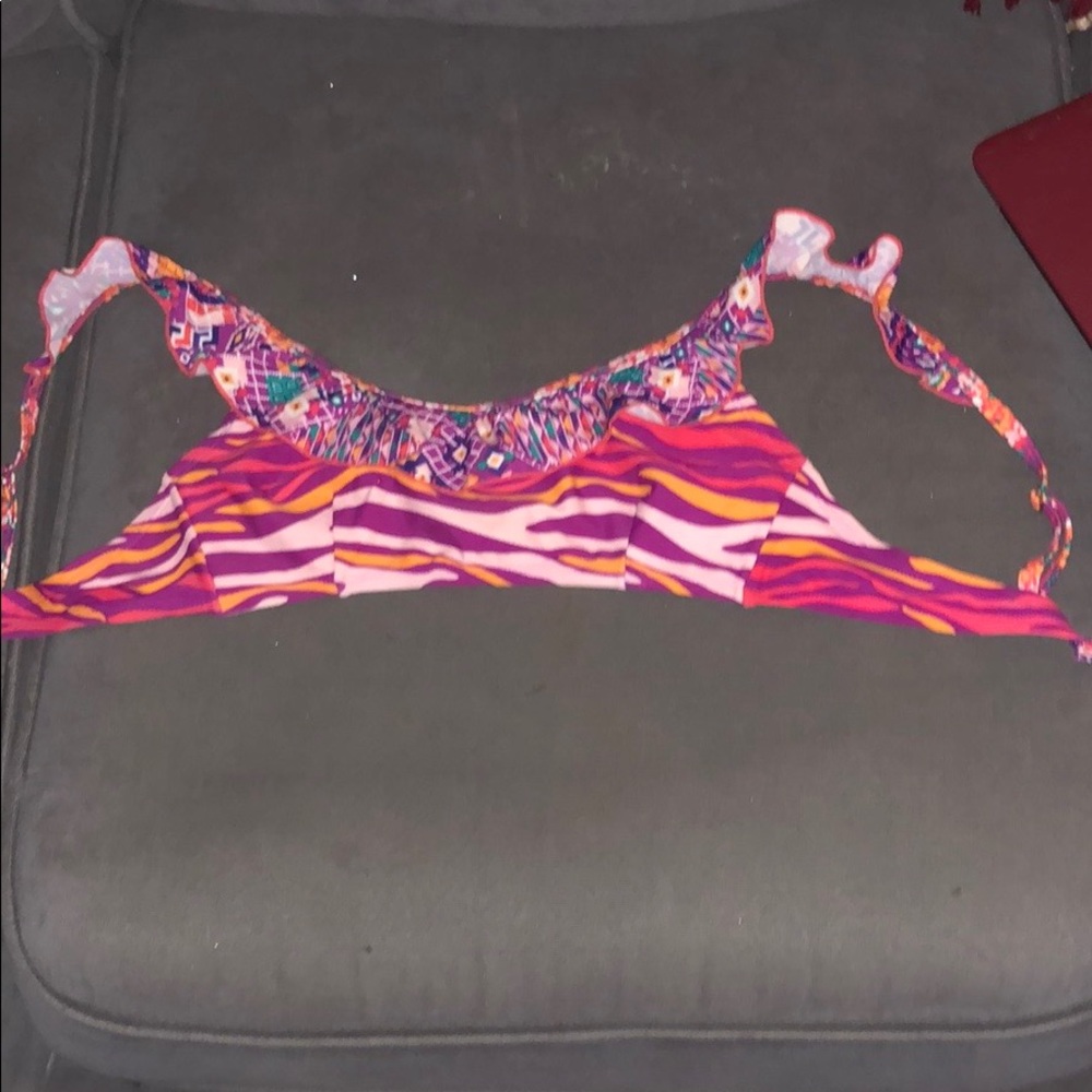 Animal print bikini top